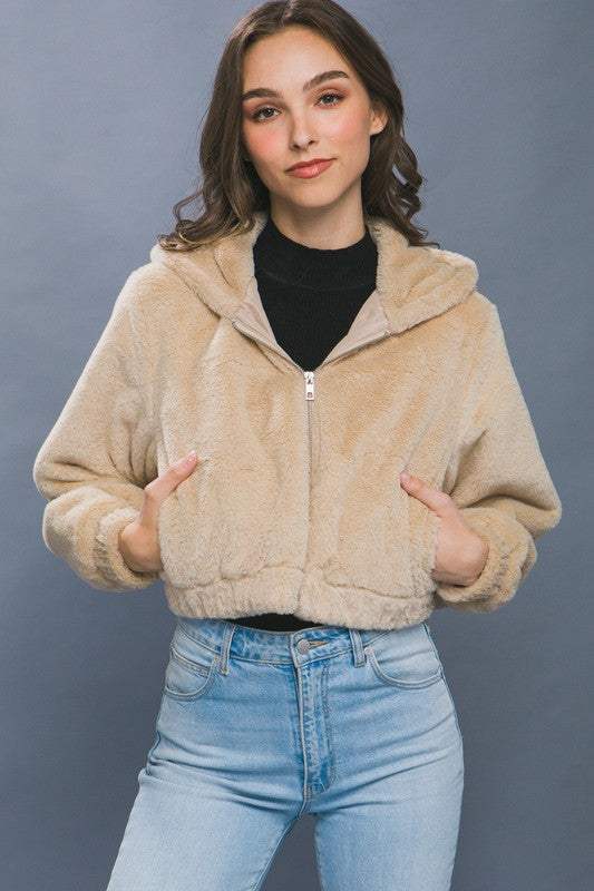 Jasmine Cropped Fur Jacket