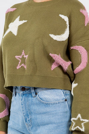 Star & Moon Knit Sweater