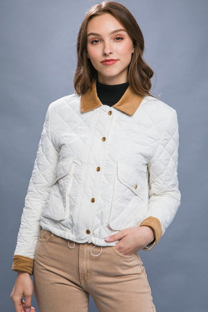Emily Quilted Collard Jacket