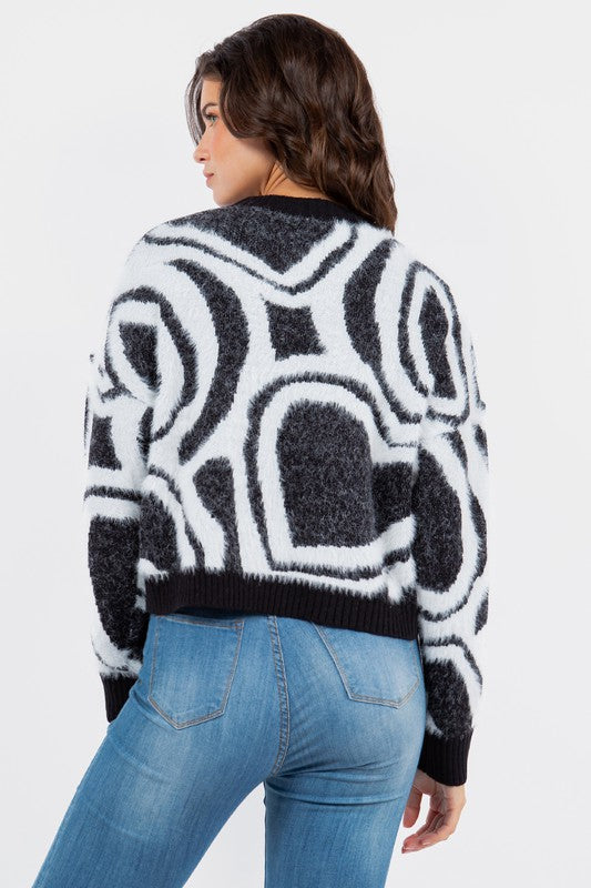 Pattern Soft Knit Sweater
