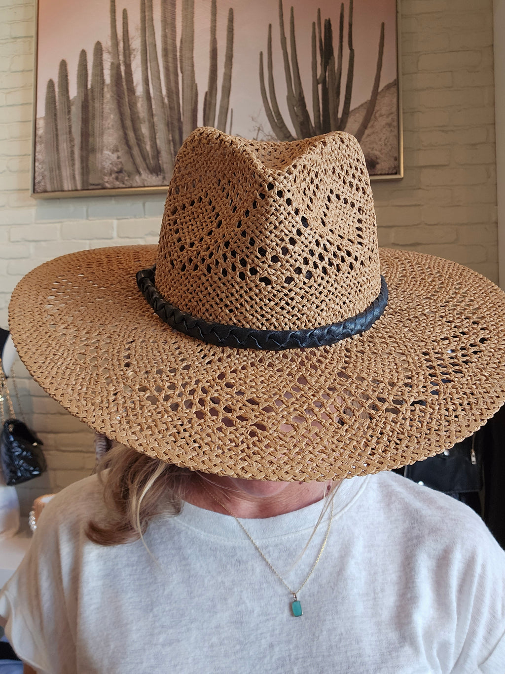 Pattern & Belted Hat