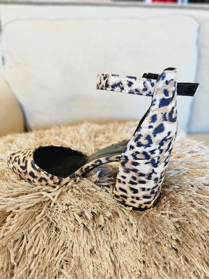 Mariko Camel Leopard Heel