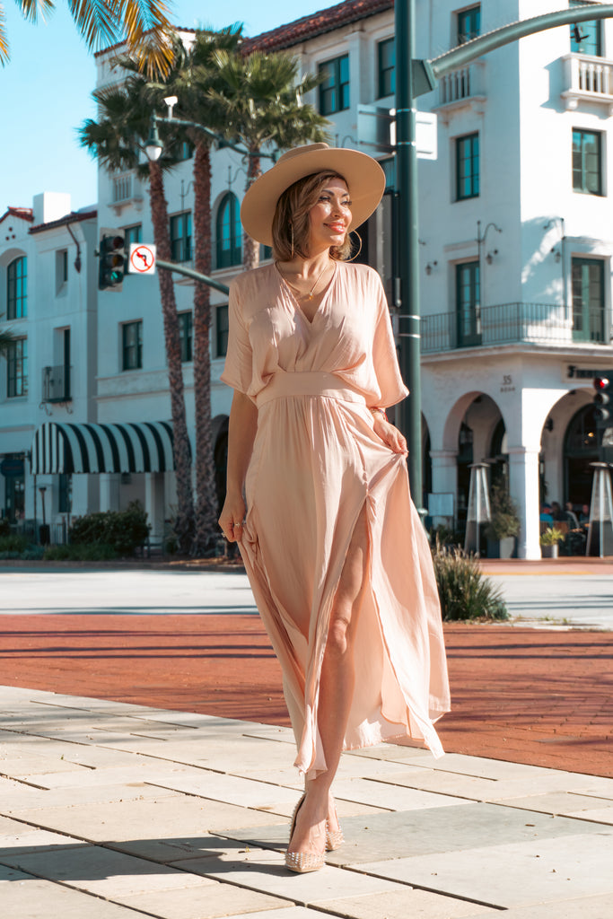 Kimono Sleeve Maxi Dress