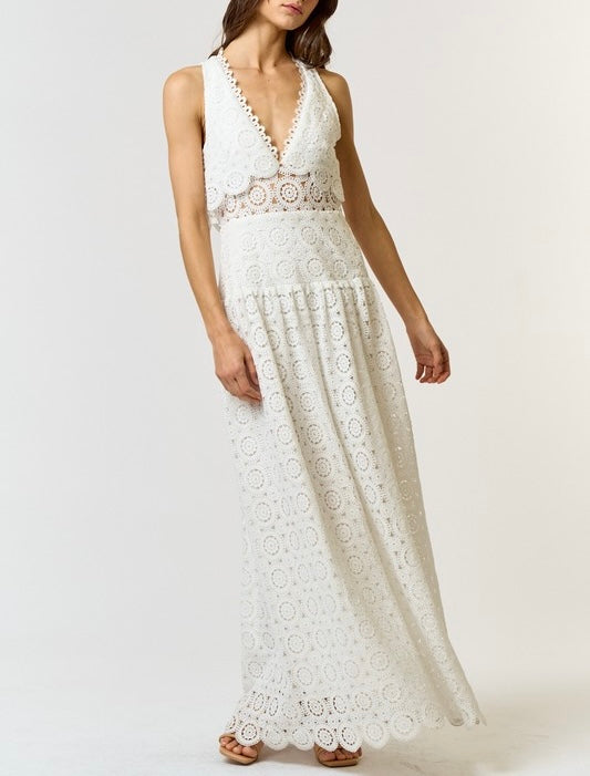 Emma Eyelet Maxi Dress