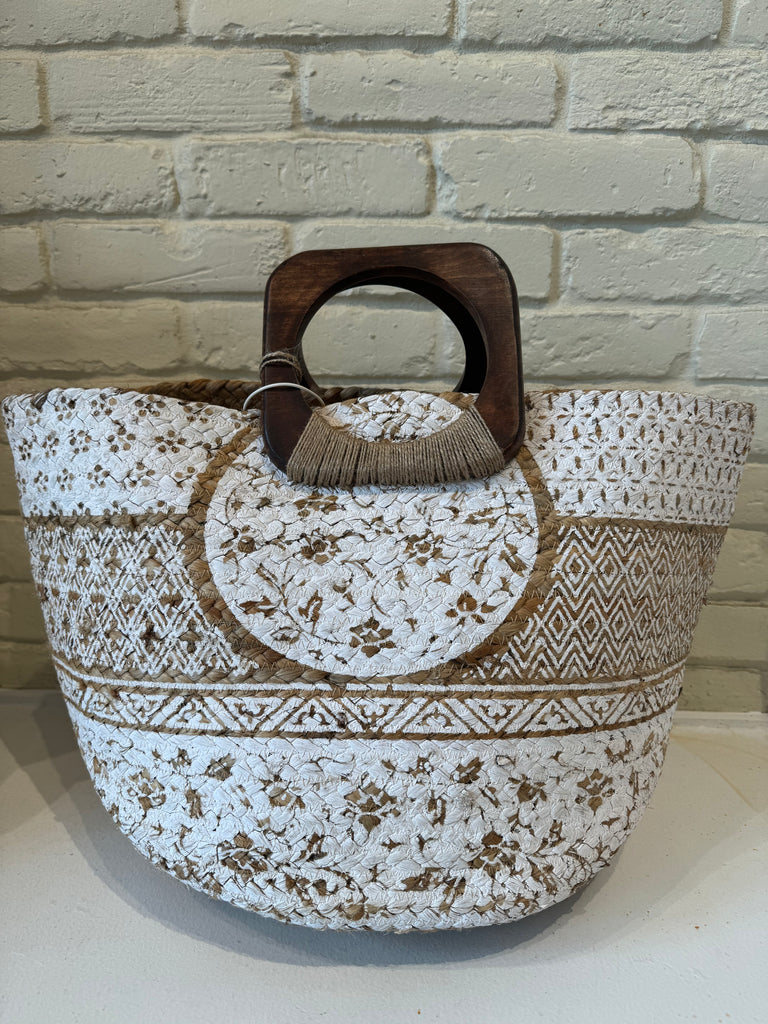 Floral Weaved Everyday Tote